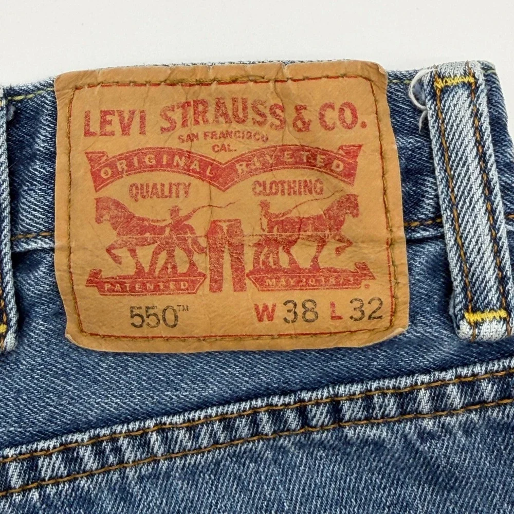 Levi Strauss 550 Relaxed Fit Jeans‎ Mens W38 L32 Blue Denim Casual